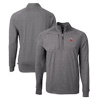 Men's Cutter & Buck Heather Fort Wayne TinCaps Adapt Eco Knit Recycled Quarter-Zip Pullover