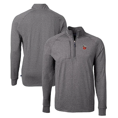 Men's Cutter & Buck Heather Fort Wayne TinCaps Adapt Eco Knit Recycled Quarter-Zip Pullover