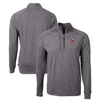 Men's Cutter & Buck Heather Fort Wayne TinCaps Adapt Eco Knit Recycled Quarter-Zip Pullover