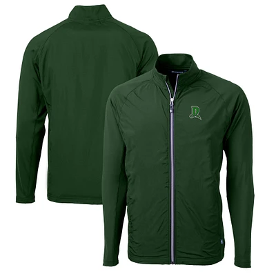 Men's Cutter & Buck  Hunter Green Dayton Dragons Adapt Eco Knit Hybrid Recycled Full-Zip Jacket