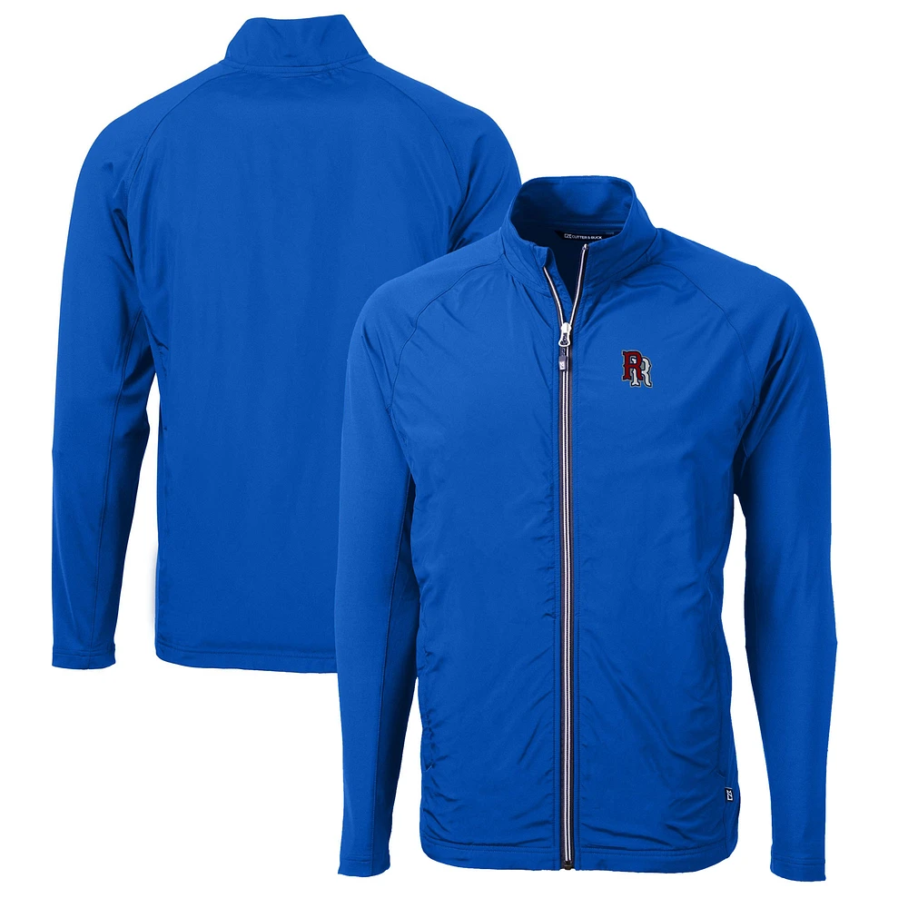 Men's Cutter & Buck Blue Round Rock Express Adapt Eco Knit Hybrid Recycled Full-Zip Jacket