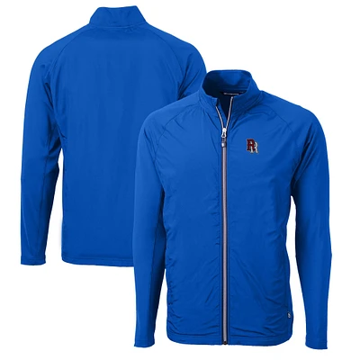 Men's Cutter & Buck  Blue Round Rock Express Adapt Eco Knit Hybrid Recycled Full-Zip Jacket