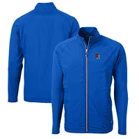 Men's Cutter & Buck  Blue Round Rock Express Adapt Eco Knit Hybrid Recycled Full-Zip Jacket