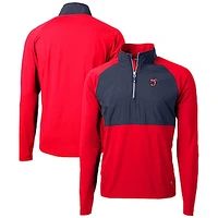 Men's Cutter & Buck Jacksonville Jumbo Shrimp Adapt Eco Knit Hybrid Recycled Quarter-Zip Top