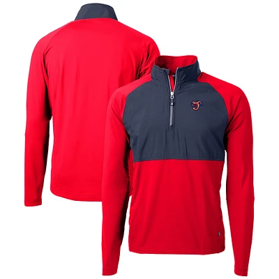 Men's Cutter & Buck Jacksonville Jumbo Shrimp Adapt Eco Knit Hybrid Recycled Quarter-Zip Top