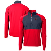 Men's Cutter & Buck Jacksonville Jumbo Shrimp Adapt Eco Knit Hybrid Recycled Quarter-Zip Top
