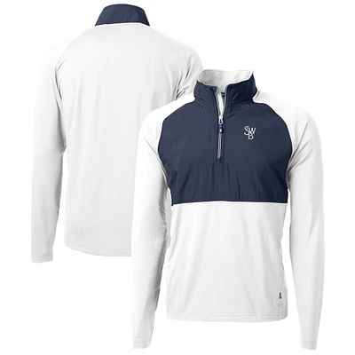Men's Cutter & Buck Scranton Wilkes-Barre RailRiders Adapt Eco Knit Hybrid Recycled Quarter-Zip Top