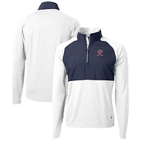 Men's Cutter & Buck Tacoma Rainiers Adapt Eco Knit Hybrid Recycled Quarter-Zip Top