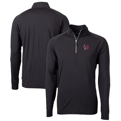 Men's Cutter & Buck Buffalo Bisons Adapt Eco Knit Stretch Recycled Quarter-Zip Pullover