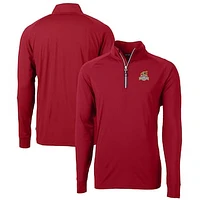 Men's Cutter & Buck Toledo Mud Hens Adapt Eco Knit Stretch Recycled Quarter-Zip Pullover