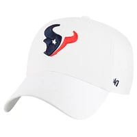 Men's '47 White Houston Texans Clean Up Adjustable Hat