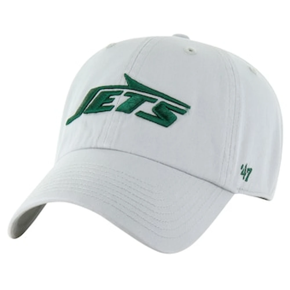 Men's '47 Gray New York Jets Team Clean Up Adjustable Hat