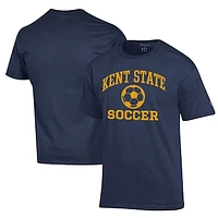 Men's Champion Navy Kent State Golden Flashes Soccer Icon T-Shirt