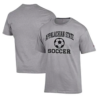 Men's Champion Gray Appalachian State Mountaineers Soccer Icon T-Shirt