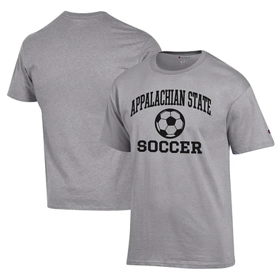 Men's Champion Gray Appalachian State Mountaineers Soccer Icon T-Shirt