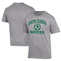Men's Champion Gray South Florida Bulls Soccer Icon T-Shirt