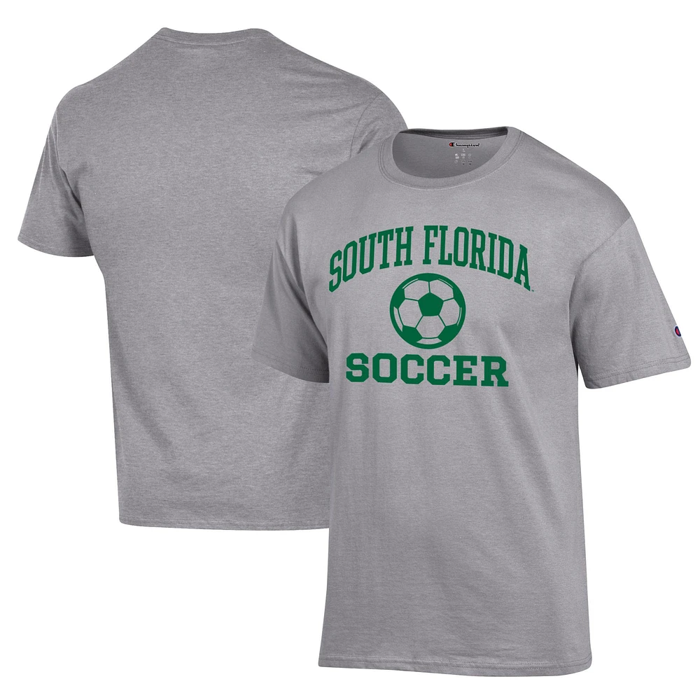 Men's Champion Gray South Florida Bulls Soccer Icon T-Shirt