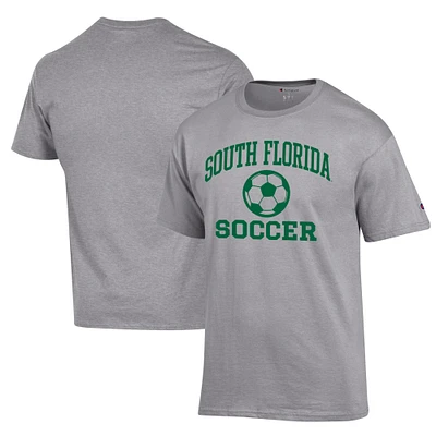 Men's Champion Gray South Florida Bulls Soccer Icon T-Shirt