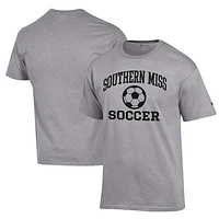 Men's Champion Gray Southern Miss Golden Eagles Soccer Icon T-Shirt