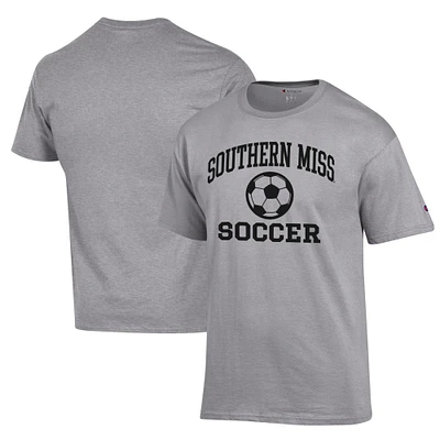 Men's Champion Gray Southern Miss Golden Eagles Soccer Icon T-Shirt