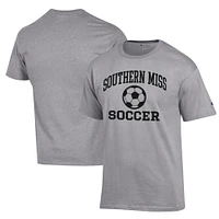 Men's Champion Gray Southern Miss Golden Eagles Soccer Icon T-Shirt