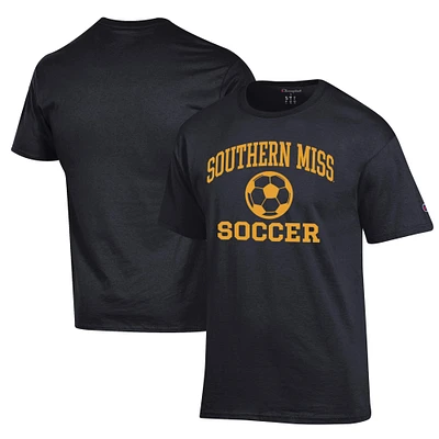Men's Champion Black Southern Miss Golden Eagles Soccer Icon T-Shirt