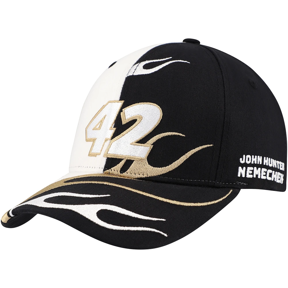 Men's LEGACY Motor Club Team Collection Black John Hunter Nemechek Flame Adjustable Hat