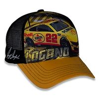 Men's Team Penske Black Joey Logano Driver Car Trucker Adjustable Hat