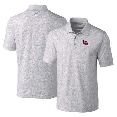 Men's Cutter & Buck  Gray Louisville Bats Advantage Tri-Blend Space Dye Polo