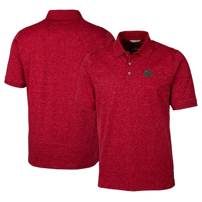 Men's Cutter & Buck  Red Sacramento River Cats Advantage Tri-Blend Space Dye Polo