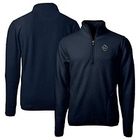 Men's Cutter & Buck  Navy Hillsboro Hops Cascade Eco Sherpa Fleece Quarter-Zip Jacket
