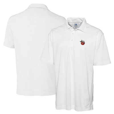 Men's Cutter & Buck White Fort Wayne TinCaps DryTec Genre Textured Solid Polo