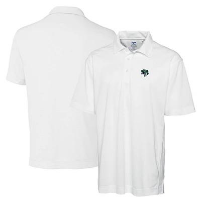 Men's Cutter & Buck White Gwinnett Stripers DryTec Genre Textured Solid Polo