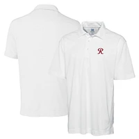 Men's Cutter & Buck White Tacoma Rainiers DryTec Genre Textured Solid Polo