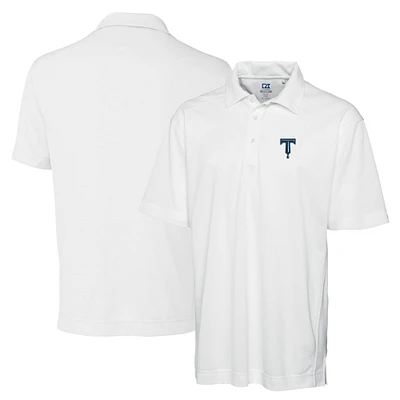 Men's Cutter & Buck White Tulsa Drillers DryTec Genre Textured Solid Polo