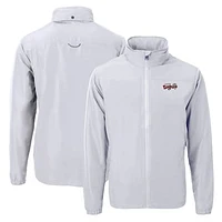 Men's Cutter & Buck Gray Lansing Lugnuts Charter Eco Recycled Full-Zip Jacket