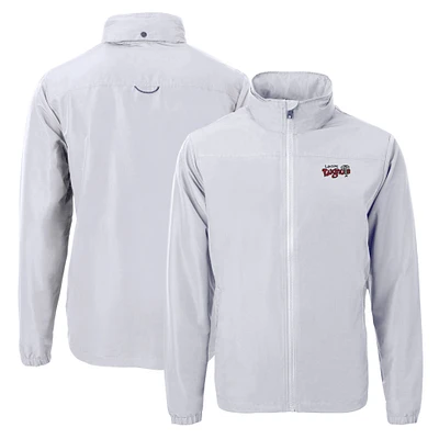 Men's Cutter & Buck Gray Lansing Lugnuts Charter Eco Recycled Full-Zip Jacket