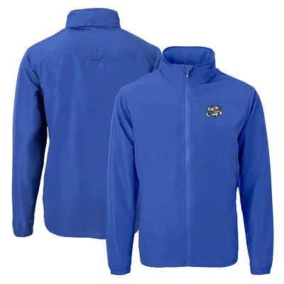 Men's Cutter & Buck Blue Omaha Storm Chasers Charter Eco Recycled Full-Zip Jacket