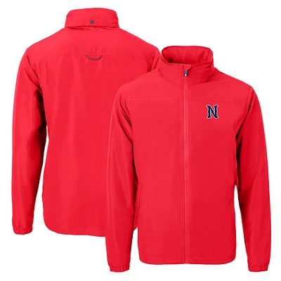 Men's Cutter & Buck Red Nashville Sounds Charter Eco Recycled Full-Zip Jacket