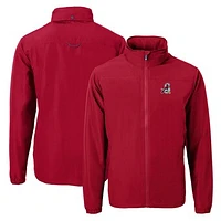 Men's Cutter & Buck Cardinal Springfield Cardinals Charter Eco Recycled Full-Zip Jacket