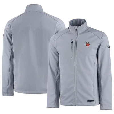 Men's Cutter & Buck Gray Fort Wayne TinCaps Evoke Eco Softshell Recycled Full-Zip Jacket