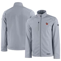 Men's Cutter & Buck Gray Fort Wayne TinCaps Evoke Eco Softshell Recycled Full-Zip Jacket