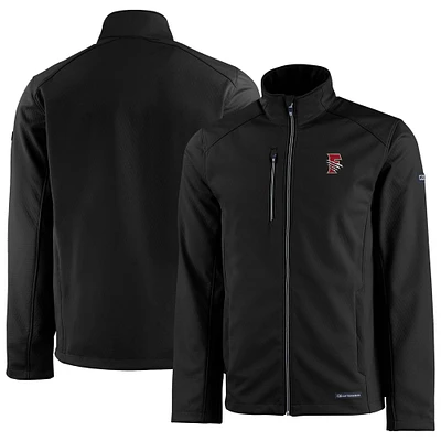 Men's Cutter & Buck  Black Fresno Grizzlies Evoke Eco Softshell Recycled Full-Zip Jacket