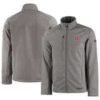 Men's Cutter & Buck  Gray Nashville Sounds Evoke Eco Softshell Recycled Full-Zip Jacket