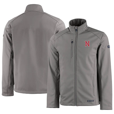 Men's Cutter & Buck  Gray Nashville Sounds Evoke Eco Softshell Recycled Full-Zip Jacket