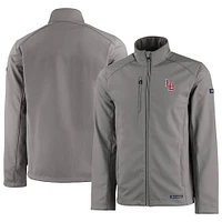 Men's Cutter & Buck  Gray Louisville Bats Evoke Eco Softshell Recycled Full-Zip Jacket