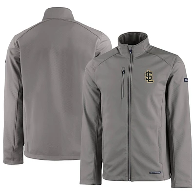 Men's Cutter & Buck Salt Lake Bees Evoke Eco Softshell Recycled Full-Zip Jacket