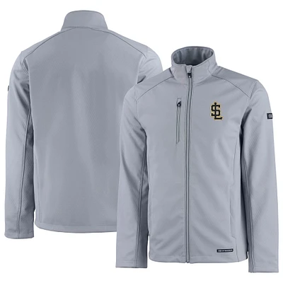 Men's Cutter & Buck Salt Lake Bees Evoke Eco Softshell Recycled Full-Zip Jacket