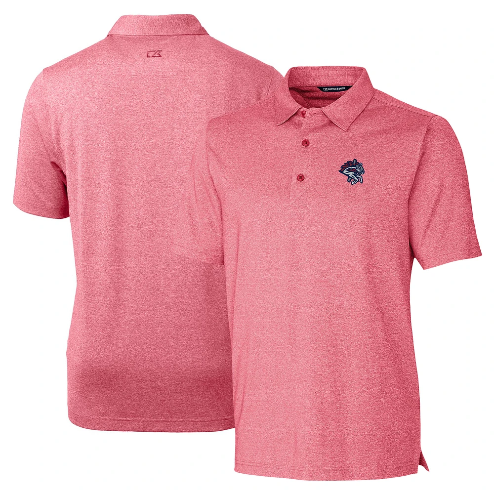 Men's Cutter & Buck Heather Red Binghamton Rumble Ponies Forge Heathered Stretch Polo