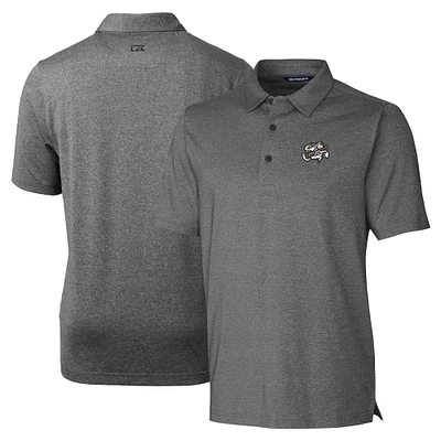 Men's Cutter & Buck Heather Charcoal Omaha Storm Chasers Forge Heathered Stretch Polo